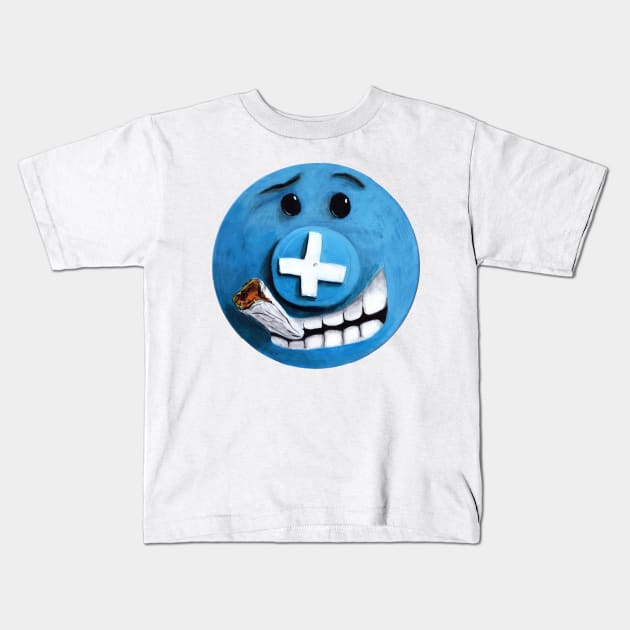 Ronnielighto Smokey Face Kids T-Shirt by ronnielighto